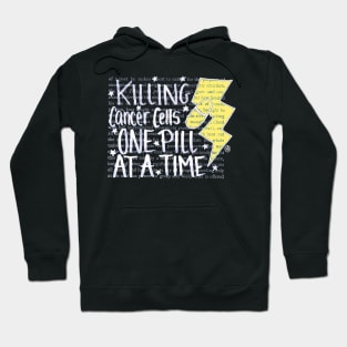 Killing Cancer - white design w/light yellow Hoodie